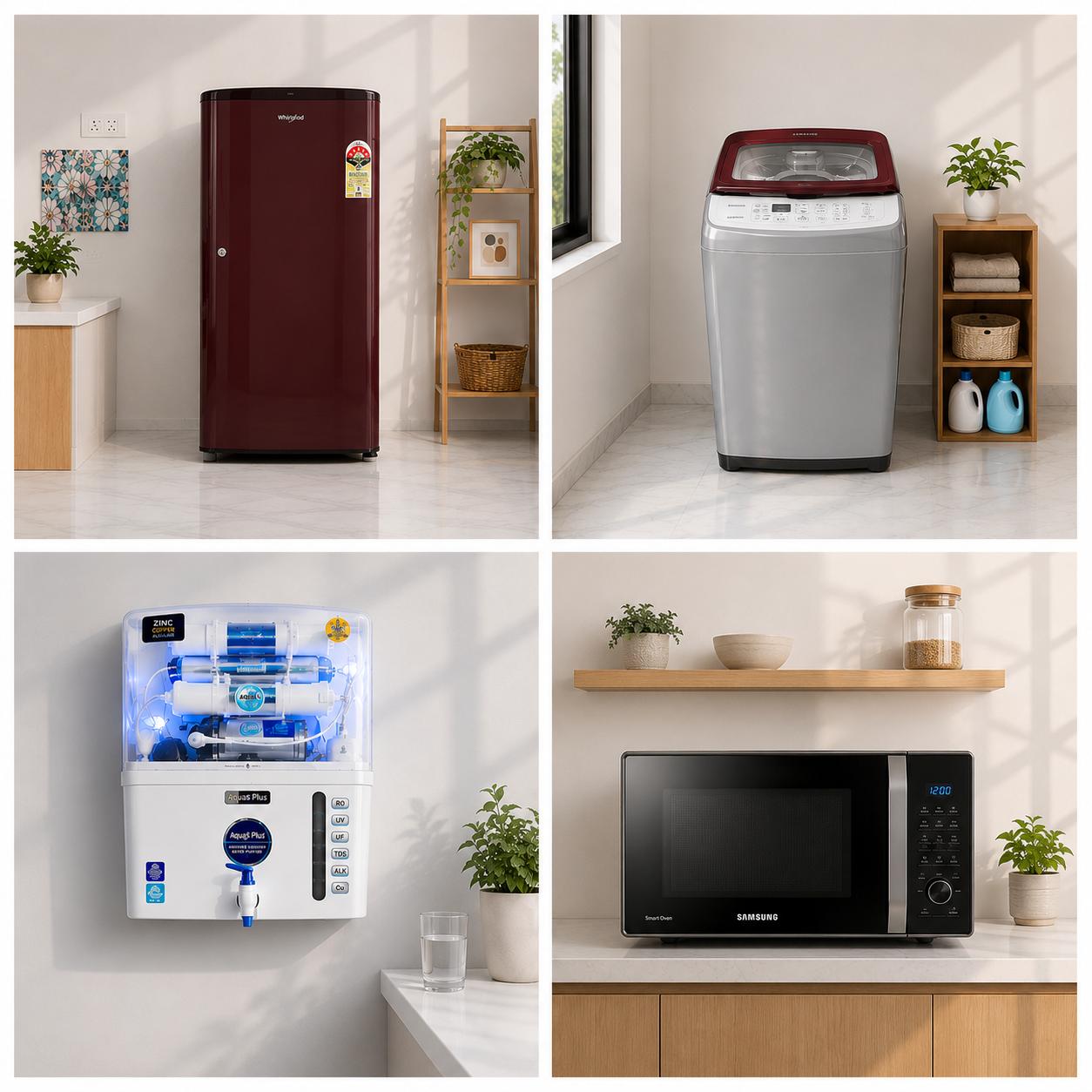 Washing Machine- Refrigerator-Purifier-Microwave