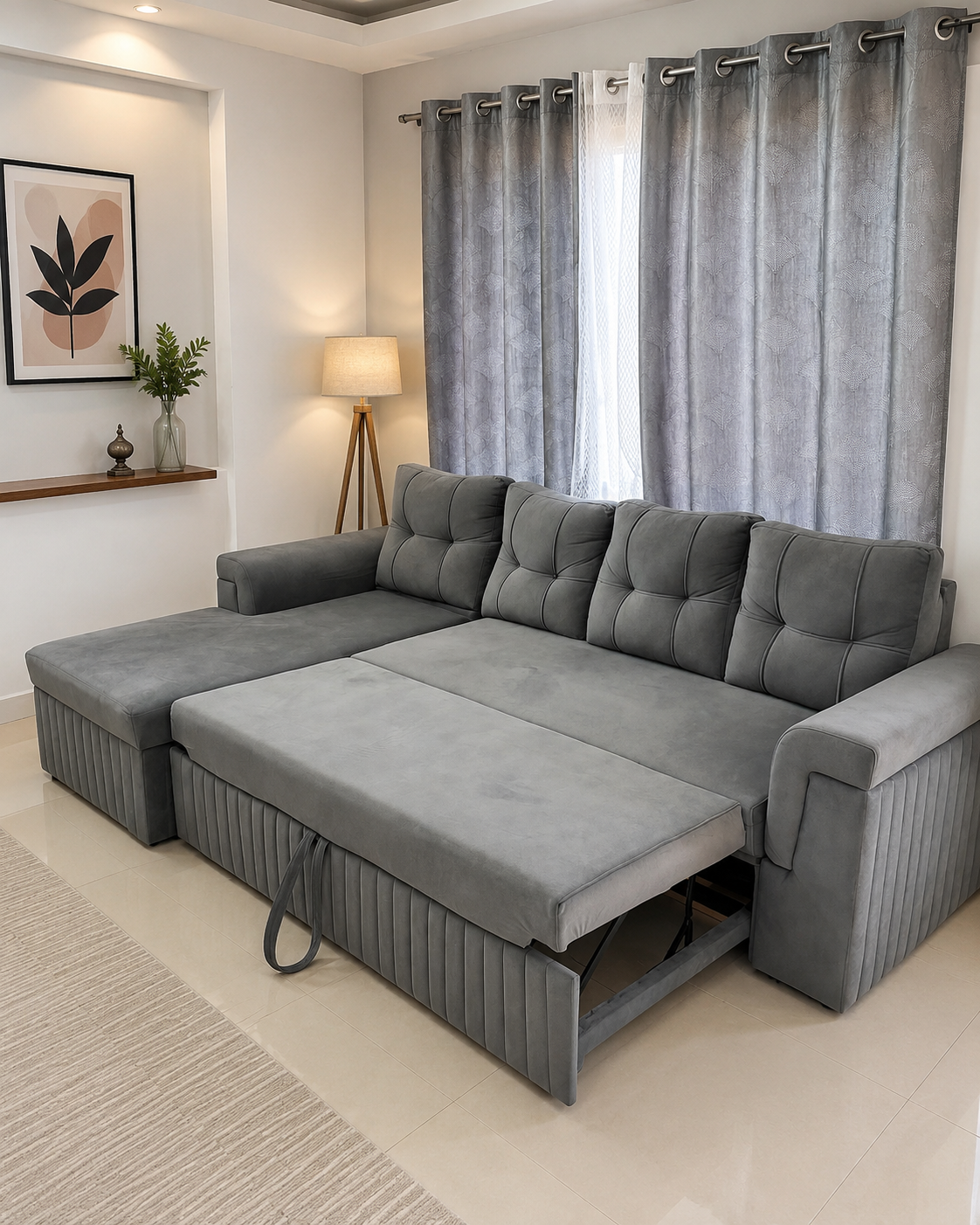 L Shape Sofa Cum Bed